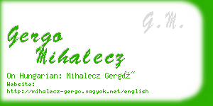 gergo mihalecz business card
